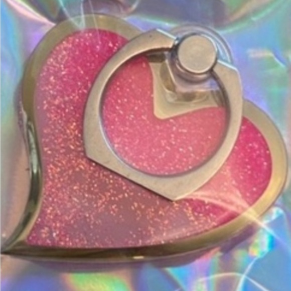 Accessories - Cascading pink glitter phone stand